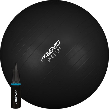 Avento fitnessbal -gymbal - met pomp - ø 65cm - zwart