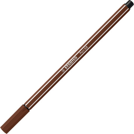 Stabilo pen 68 - premium viltstift - bruin - per stuk
