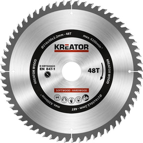 Kreator krt020423 zaagblad hout 216 mm - 48t