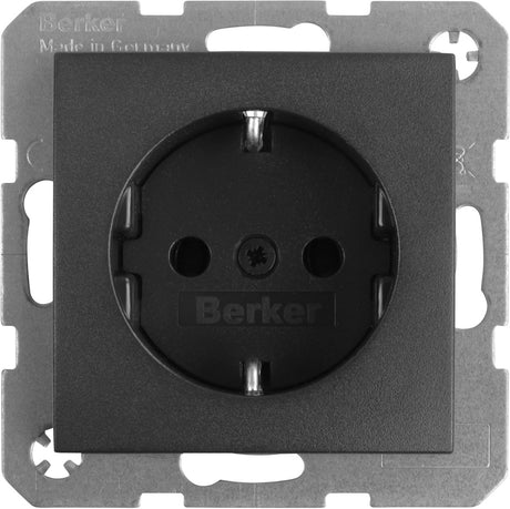 Berker s1 contactdoos inbouw - 1-voudig - randaarde - antraciet