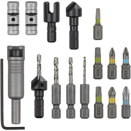 Wolfcraft - flipbit set - alles in 1 - 17 delig - 3086000