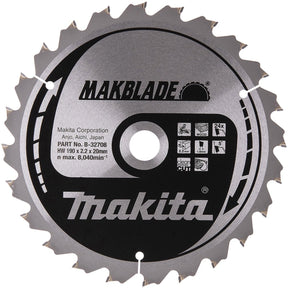 Makita ø190mm asgat 20mm 24t afkortzaagblad voor hout | makblade - b-32708