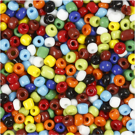 Creativ company https: www.cchobby.nl rocailles-d-4-mm-afm-6-0-gatgrootte-0-9-1-2-mm-diverse-kleuren-130-gr-1-doos