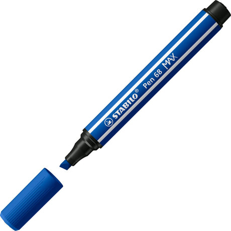 Stabilo pen 68 max - viltstift met dikke beitelpunt - donker blauw