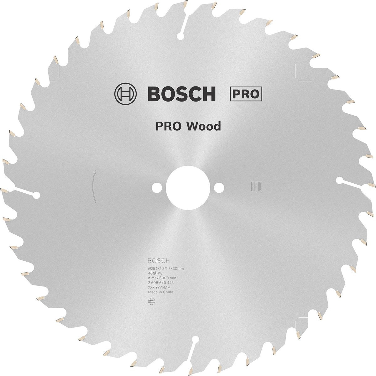 Bosch cirkelzaagblad optiline wood 254 x 30 x 2,8 mm - 40 tanden - geschikt voor alle merken