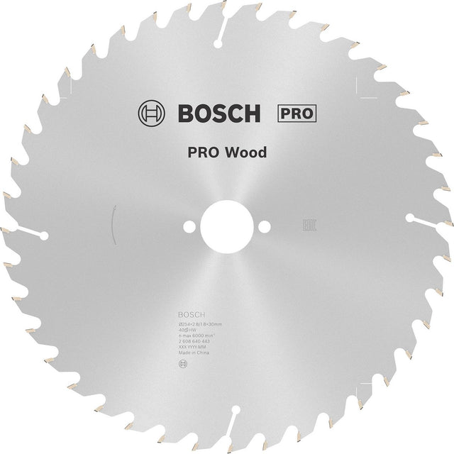 Bosch cirkelzaagblad optiline wood 254 x 30 x 2,8 mm - 40 tanden - geschikt voor alle merken