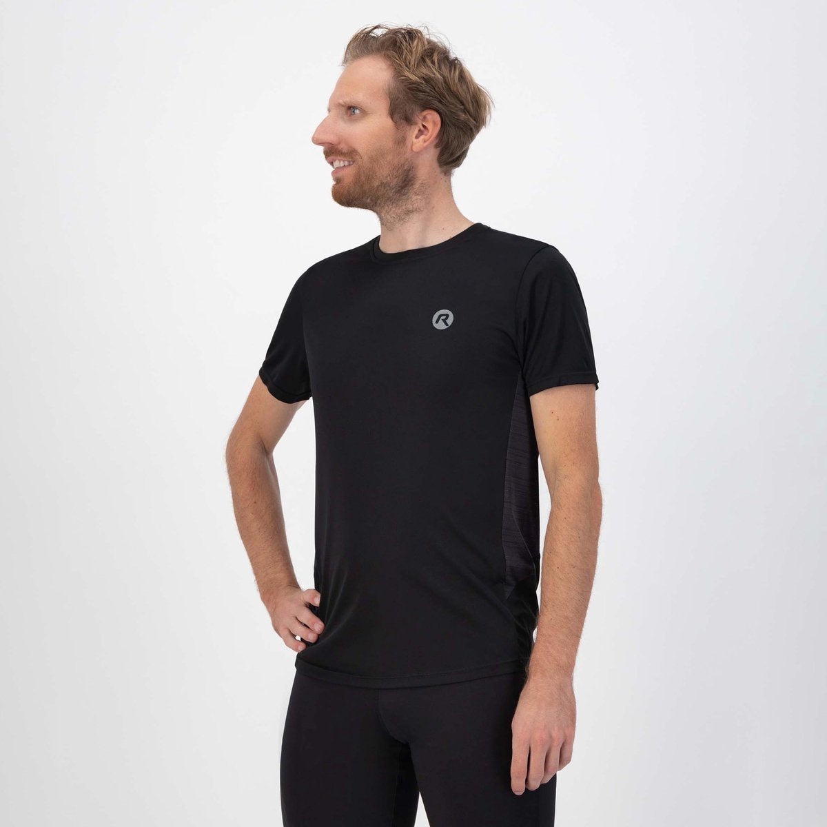 Rogelli core hardloopshirt heren - sportshirt korte mouwen - zwart - maat s