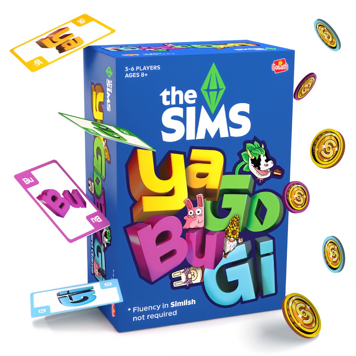 Goliath de sims yagobugi - kaartspel - partyspel - spreek simslish met je vrienden!