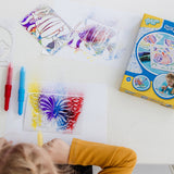 Totum spraypens 5 blaaspennen knutselset incl. unicorn en dieren sjablonen - creatief speelgoed vanaf 4 jaar - knutselen tekenen en schilderen cadeau tip