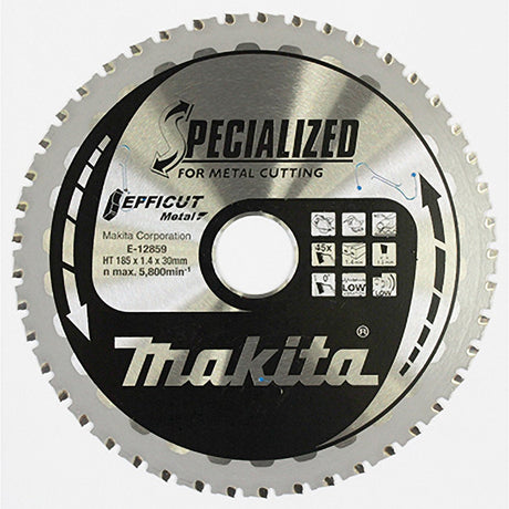 Makita cirkelzaagblad voor staal | efficut | ø 185mm asgat 30mm 45t - e-12859