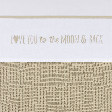 Meyco baby love you to the moon back wieglaken - sand - 75x100cm - 0.3 tog