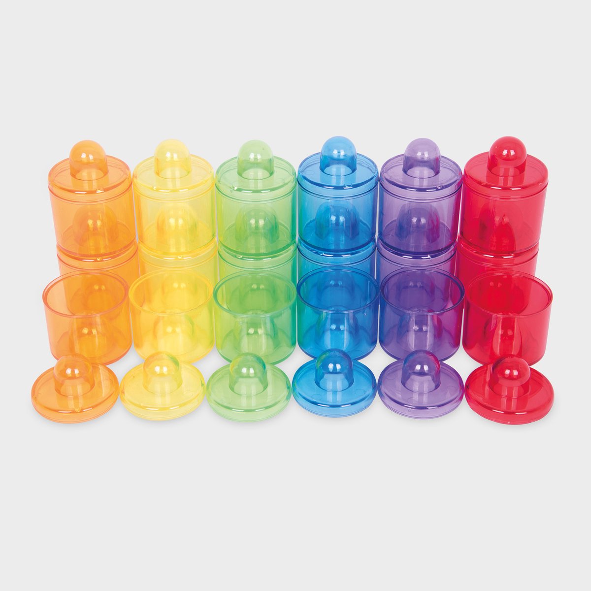 Tickit® transparante gekleurde potjes