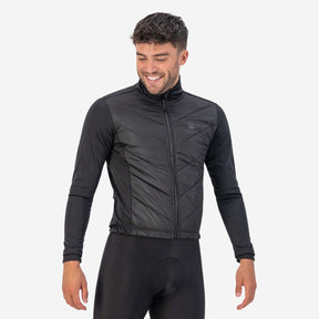 Rogelli wadded ii winter fietsjack heren - wielrenjack - winddicht - zwart - maat xxl