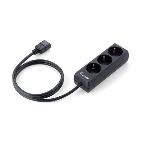 Equip ups pdu stekkerdoos met 3 contacten zwart - 1,1 meter
