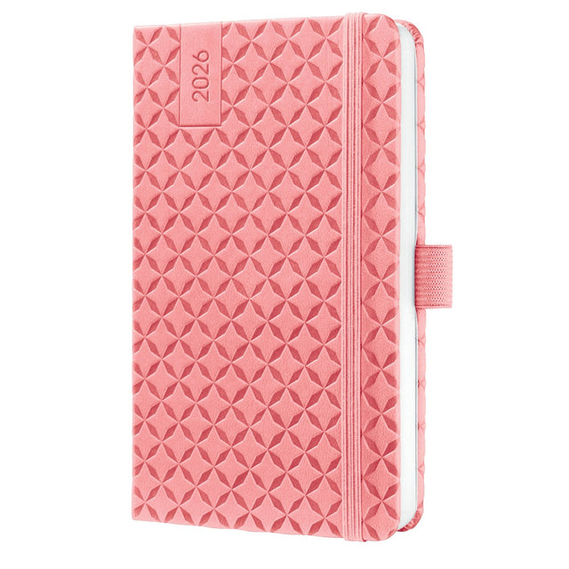 Sigel weekagenda flair 2026 formaat a6 rose pink hardcover