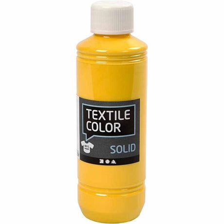 Creotime textile color dekkende textielverf - geel, 250ml