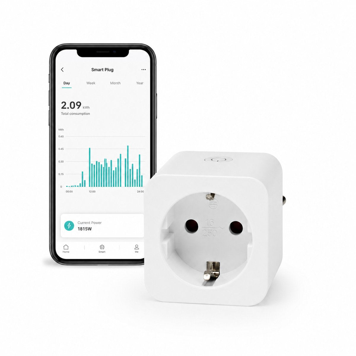 Nedis smartlife slimme stekker wi-fi - ip21 - energiemeter - 1 stuks