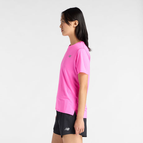 New balance sport essential t-shirt dames sportshirt - pink