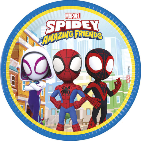 Merkloos sans marque papieren bordjes fsc spidey, 8st.
