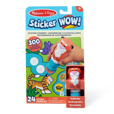 Melissa doug – sticker wow! activiteitenboek – met stickerstempel tijger