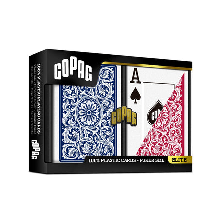 Copag elite - jumbo face - 2 index - blue red double-deck