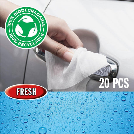 All ride multi cleaner vochtige reinigingsdoekjes - 20 stuks - geschikt voor auto-interieur en diverse oppervlakken - 100% biologisch afbreekbaar - frisse geur - zorgt voor snel schoon resultaat