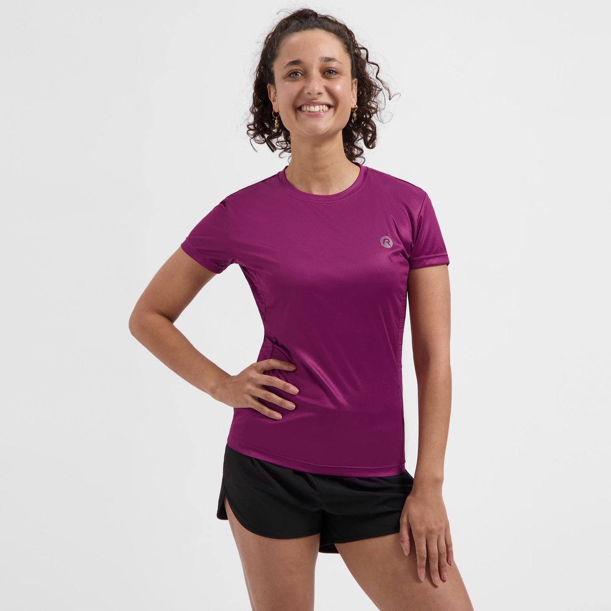 Rogelli core hardloopshirt dames - korte mouwen - kersenrood - m