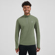 Rogelli core heren hardloopshirt - lange mouw - duimgat - groen