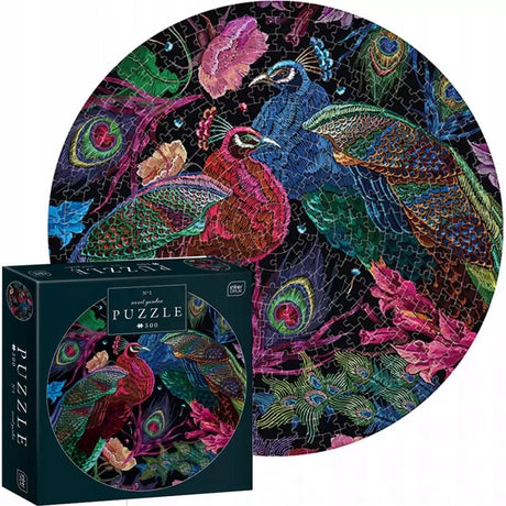 Geronimo games puzzle - 500 stukjes - interdruk puzzel kleuren van de natuur, rond pauw -