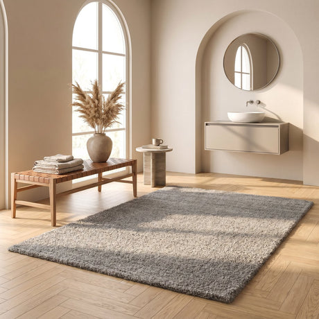 Sunday rugs – alpine – vloerkleed – 200x290cm – grijs – shaggy hoogpool – woonkamer slaapkamer – extra zacht – makkelijk te reinigen – pluisvrij