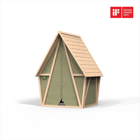 Exit toys exit yuki 100 houten speelhuisje voor buiten - speelhuis en speeltent in eén - kamperen in je eigen tuin - groen