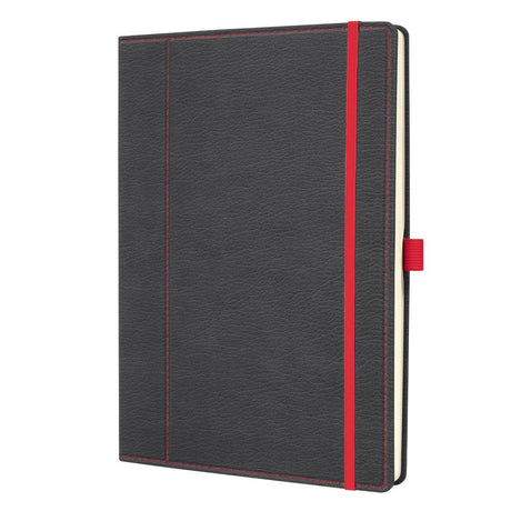 Sigel notitieboek conceptum a4 194 pagina's 80 grams dots grijs rood