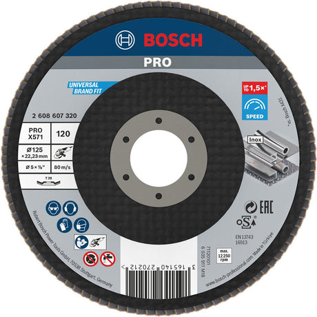 Bosch - lamellenschuurschijf 125 mm, 22,23 mm, 120