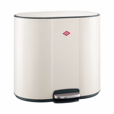 Wesco multicollector 3 prullenbak afvalscheiding (1x25 liter, 2x12 liter) | 49 liter | metaal - mat zand | pedaalemmer met soft close en geurfilter