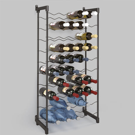 Metaltex tomado barbera wijnrek - 50 x 26 x 108 cm - polytherm - 50 flessen