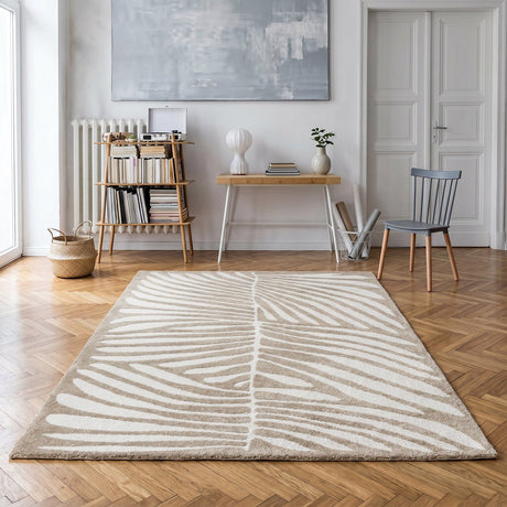 Sunday rugs – hudson – vloerkleed – 200x290cm – beige – hoogpool – woonkamer slaapkamer – zacht 3d-effect – vloerverwarmingsgeschikt – makkelijk te reinigen