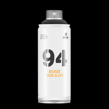 Montana colors mtn 94 zwarte spuitverf - 400ml lage druk en matte afwerking