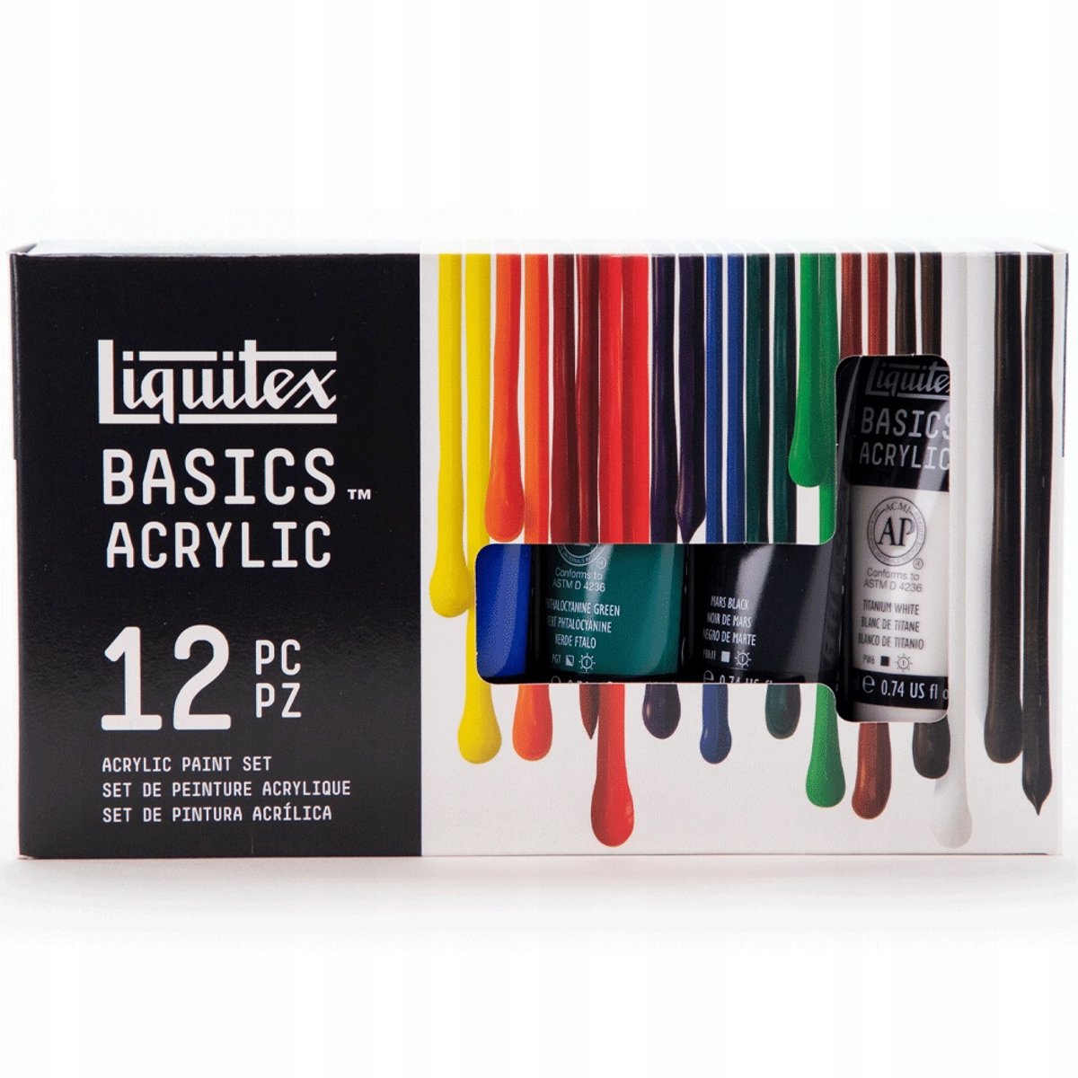 Liquitex acrylvernisset 12 kleuren x 22ml - merkloos