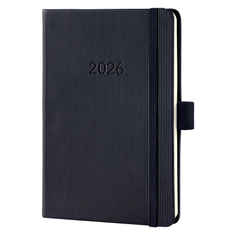 Sigel weekagenda 2026 conceptum formaat a6 met extra notitieruimte zwart hardcover