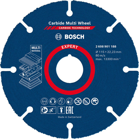 Bosch accessories expert carbide multi wheel 2608901188 doorslijpschijf recht 115 mm 1 stuk(s)