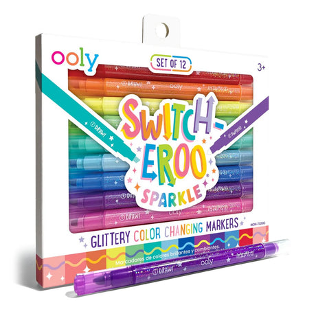 Ooly - switch-eroo - glitterende kleur veranderende stiften - 12 kleuren