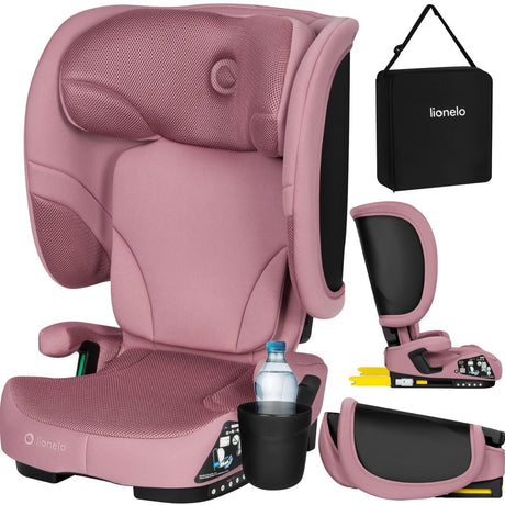 Lionelo orin i-size autostoel isofix - opvouwbaar autostoeltje 100-150 cm (3,5-12 jaar 15 tot 36 kg groep 2 3) – 14-standen hoofdsteun – 5-standen zitting – dri-seat – licht compact – bekerhouder transporttas – kinderzitje