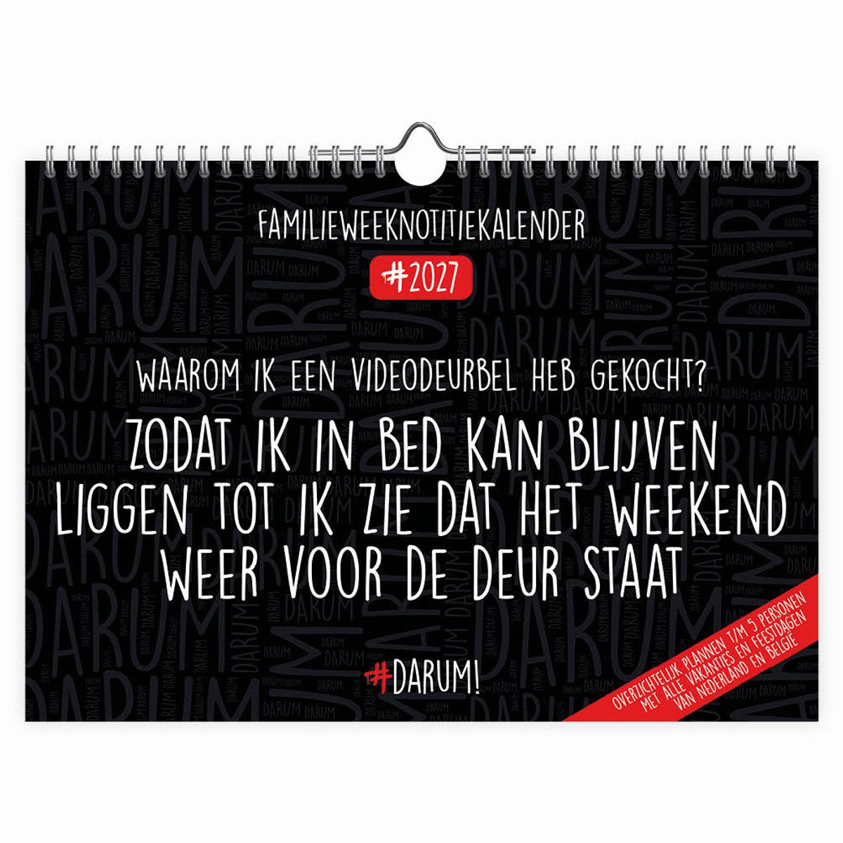 Comello darum familieweeknotitie kalender 2027