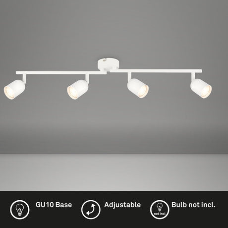 Briloner - plafondlamp - 2145046 - draaibaar - gu10 fitting - gloeilamp niet inbegrepen - 70.5 x 8 x 11 cm - wit