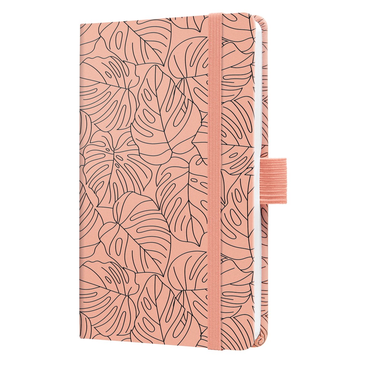 Sigel weekagenda beauty 2026 - formaat a6 - rosa monstera - hardcover - si-j6352