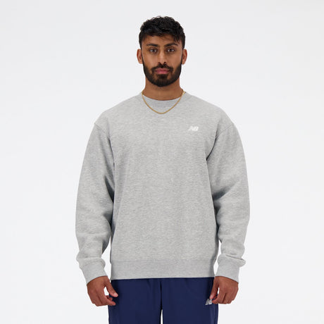 New balance sport essentials fleece crew heren trui - atletic grey