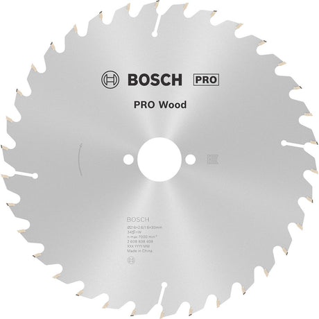 Bosch accessories optiline 2608838409 cirkelzaagblad 216 x 30 x 1.6 mm aantal tanden: 34 1 stuk(s)