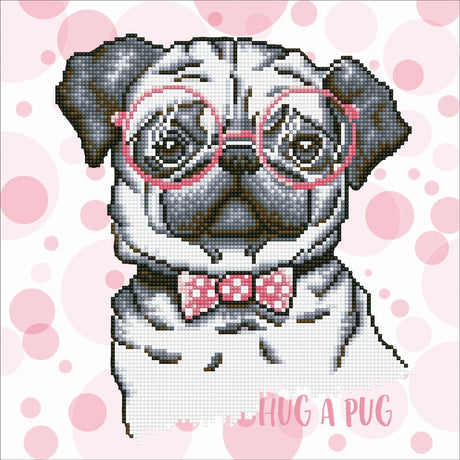 Diamond dotz hug a pug 43x43 cm