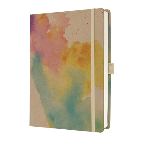 Sigel bullet journal jolie a5 kraft watercolour dreams hardcover blanco 200pag 120 grams - si-jb200