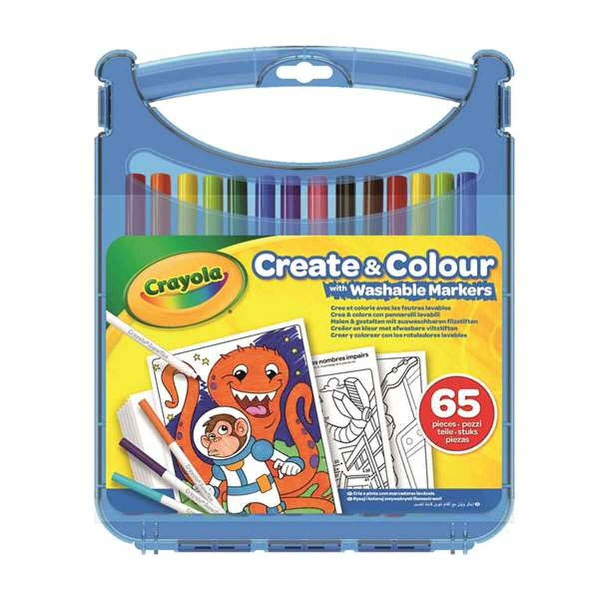Crayola - create colour - hobbypakket - koffer set afwasbare viltstiften voor kinderen
